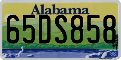 AL license plate 65DS858