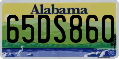 AL license plate 65DS860