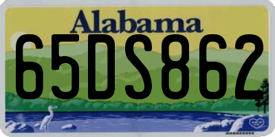 AL license plate 65DS862
