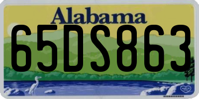 AL license plate 65DS863