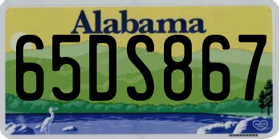 AL license plate 65DS867