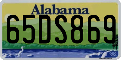 AL license plate 65DS869
