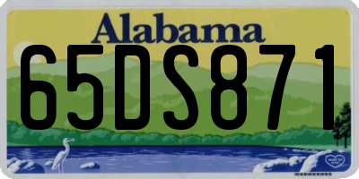 AL license plate 65DS871