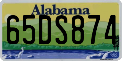 AL license plate 65DS874