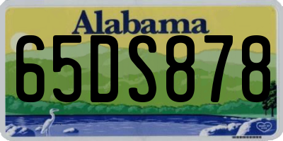 AL license plate 65DS878
