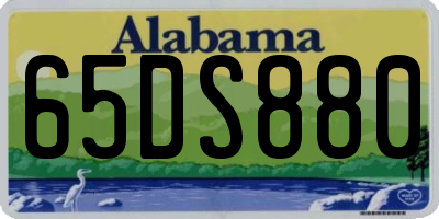 AL license plate 65DS880