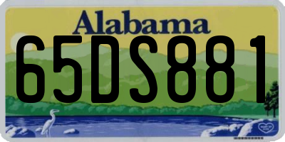 AL license plate 65DS881