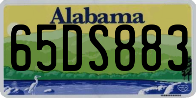 AL license plate 65DS883