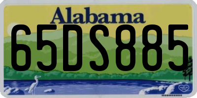 AL license plate 65DS885