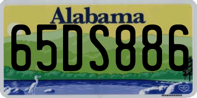 AL license plate 65DS886