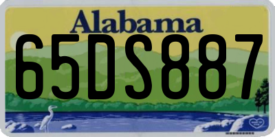AL license plate 65DS887