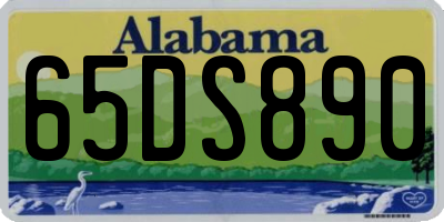 AL license plate 65DS890