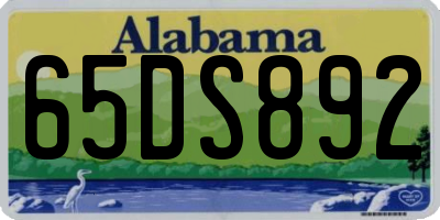 AL license plate 65DS892