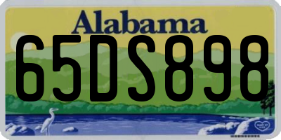 AL license plate 65DS898