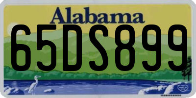 AL license plate 65DS899