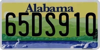 AL license plate 65DS910