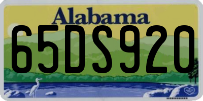 AL license plate 65DS920