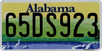 AL license plate 65DS923