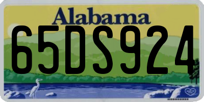 AL license plate 65DS924