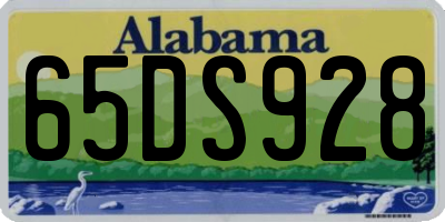 AL license plate 65DS928