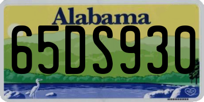 AL license plate 65DS930