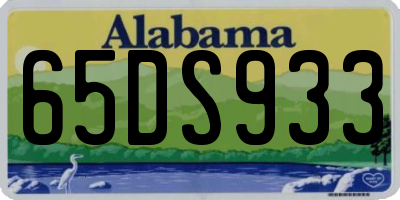 AL license plate 65DS933