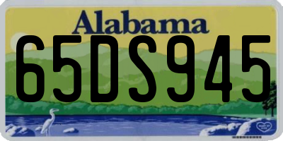 AL license plate 65DS945
