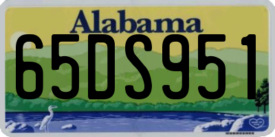 AL license plate 65DS951