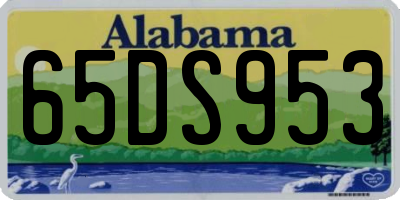AL license plate 65DS953