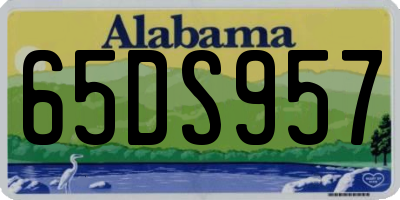 AL license plate 65DS957