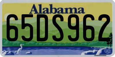 AL license plate 65DS962