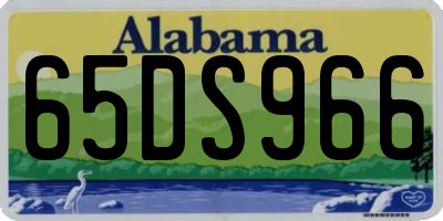 AL license plate 65DS966
