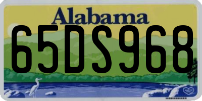 AL license plate 65DS968