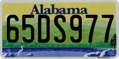 AL license plate 65DS977