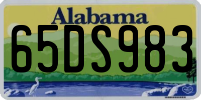 AL license plate 65DS983