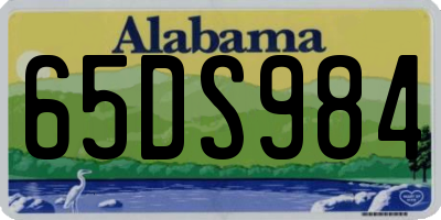 AL license plate 65DS984