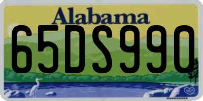 AL license plate 65DS990