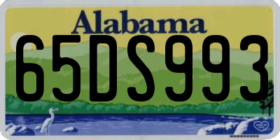AL license plate 65DS993