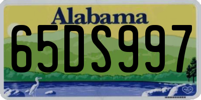 AL license plate 65DS997