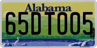 AL license plate 65DT005