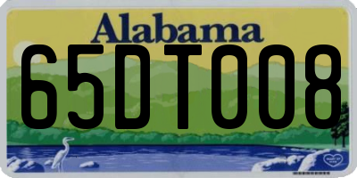 AL license plate 65DT008