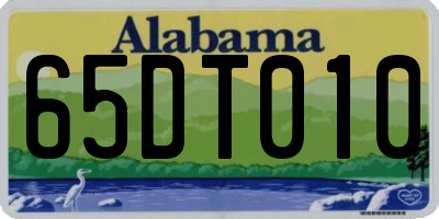 AL license plate 65DT010