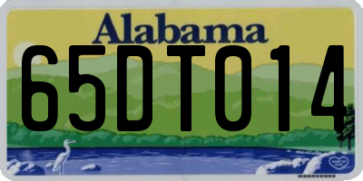AL license plate 65DT014