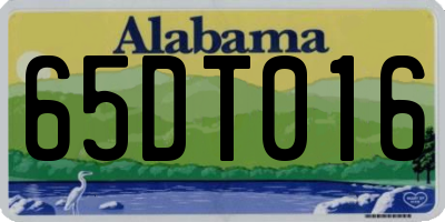 AL license plate 65DT016