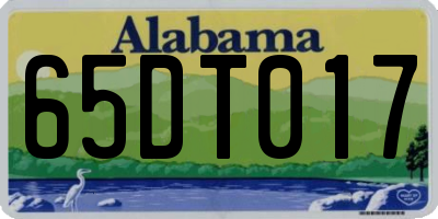 AL license plate 65DT017