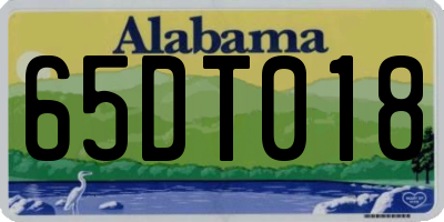 AL license plate 65DT018