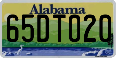 AL license plate 65DT020
