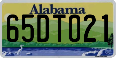AL license plate 65DT021