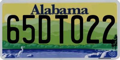 AL license plate 65DT022
