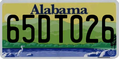 AL license plate 65DT026